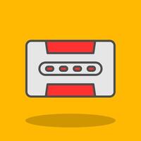 Cassette Filled Shadow Icon vector