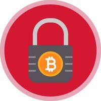 Bitcoin Encryption Flat Multi Circle Icon vector