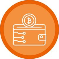 Cryptocurrency Wallet Line Multi Circle Icon vector