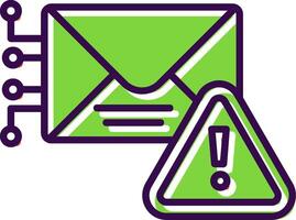 Warning Mail filled Design Icon vector