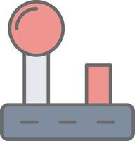 Joystick Line Filled Light Icon vector