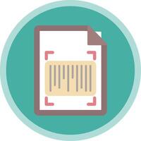 Barcode Flat Multi Circle Icon vector