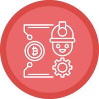 Bitcoin Craft Line Multi Circle Icon vector