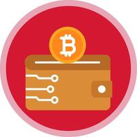 criptomoneda billetera plano multi circulo icono vector