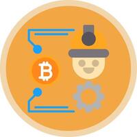 Bitcoin Craft Flat Multi Circle Icon vector