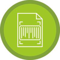 Barcode Line Multi Circle Icon vector