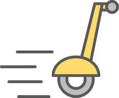 segway línea lleno ligero icono vector