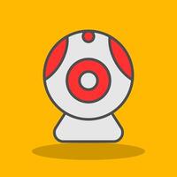 Web camera Filled Shadow Icon vector