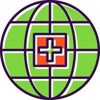 Global Medical Service filled Design Icon vector