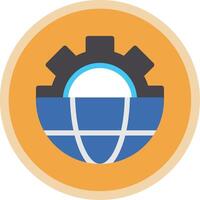 Water Supply Flat Multi Circle Icon vector