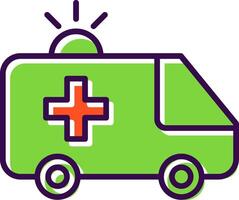 Ambulance filled Design Icon vector