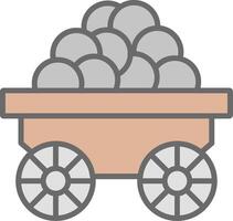 Wagon Line Filled Light Icon vector