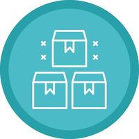Package Line Multi Circle Icon vector
