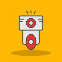 Camera Flash Filled Shadow Icon vector
