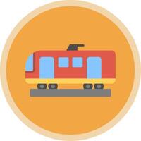 alto velocidad tren plano multi circulo icono vector