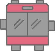 Bus Line Filled Light Icon vector