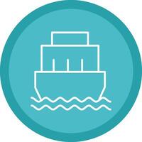 Port Line Multi Circle Icon vector