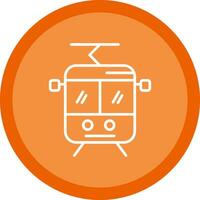 Tram Line Multi Circle Icon vector