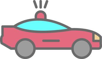 Car Line Filled Light Icon vector