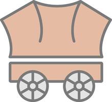 Wagon Line Filled Light Icon vector