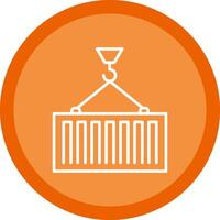 Container Loading Line Multi Circle Icon vector