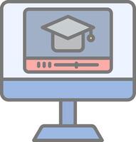 educativo línea lleno ligero icono vector