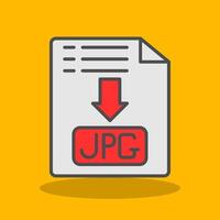 Jpg Filled Shadow Icon vector