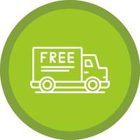 Free Delivery Line Multi Circle Icon vector