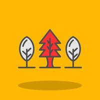 Forest Filled Shadow Icon vector