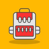 Rucksack Filled Shadow Icon vector