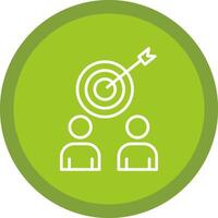 Business Targeting Line Multi Circle Icon vector