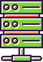 Server Rack filled Design Icon vector