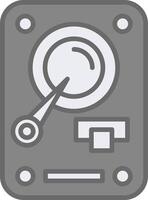 Hard Disk Drive Line Filled Light Icon vector