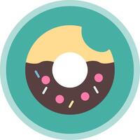 Donut Flat Multi Circle Icon vector