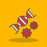 Genetics Filled Shadow Icon vector