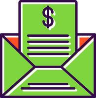 Mailing Lists filled Design Icon vector