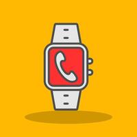 Incoming Call Filled Shadow Icon vector