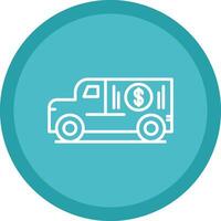 Armored Truck Line Multi Circle Icon vector