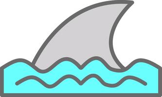 Fin Line Filled Light Icon vector