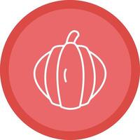 Pumpkin Line Multi Circle Icon vector