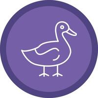 Duck Line Multi Circle Icon vector