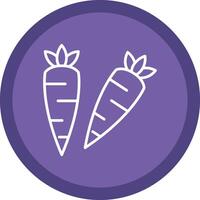 Carrots Line Multi Circle Icon vector