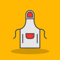 Apron Filled Shadow Icon vector