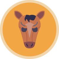 Horse Flat Multi Circle Icon vector