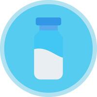 Milk Jar Flat Multi Circle Icon vector