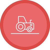 tractor línea multi circulo icono vector