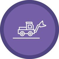 Loader Truck Line Multi Circle Icon vector