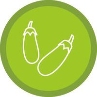 Eggplant Line Multi Circle Icon vector