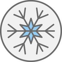 Snowflake Line Filled Light Icon vector