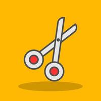 Bandage Scissors Filled Shadow Icon vector